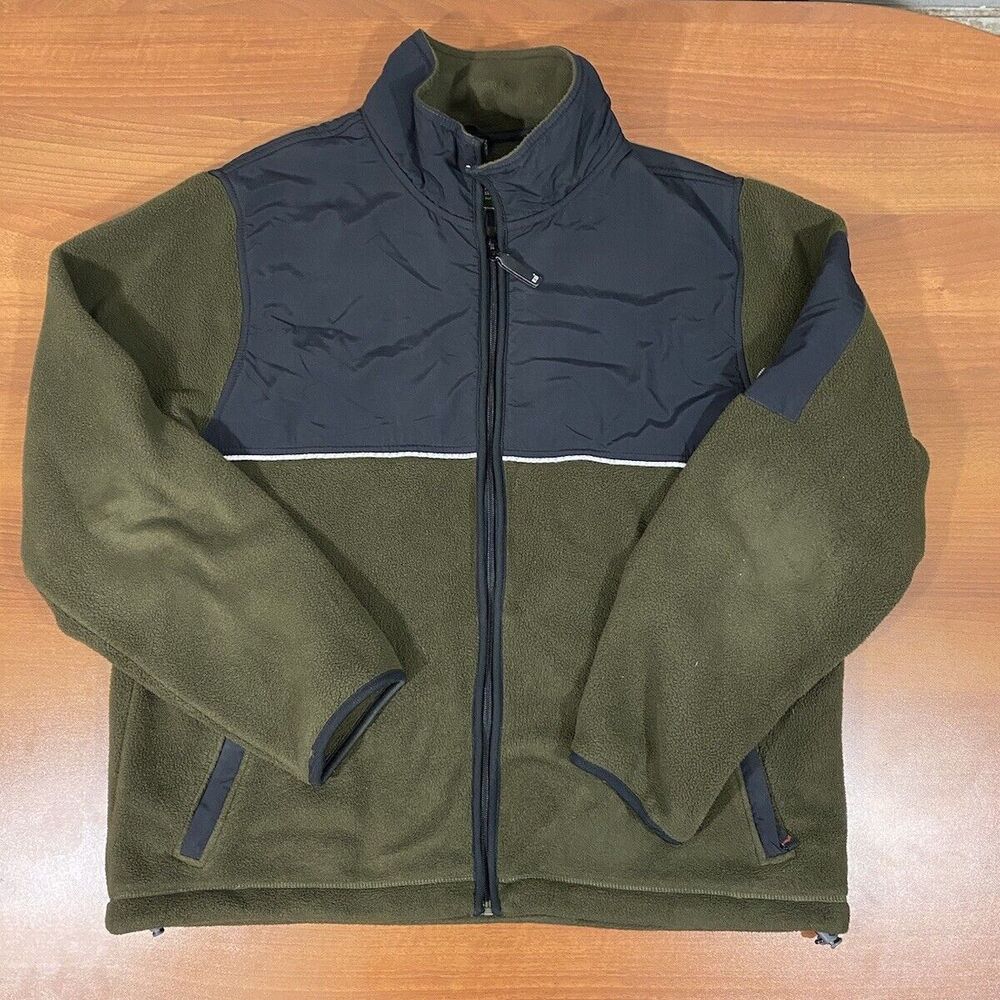 Eddie Bauer Fleece Jacket Men’s Size Large Hiking Outdoors Forest Green
